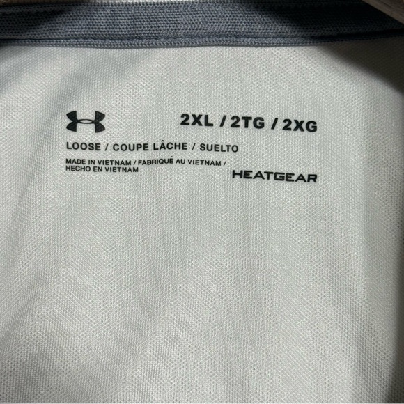 Under Armour Heat Gear Classic White Polo Mens Size 2XL - Picture 6 of 12